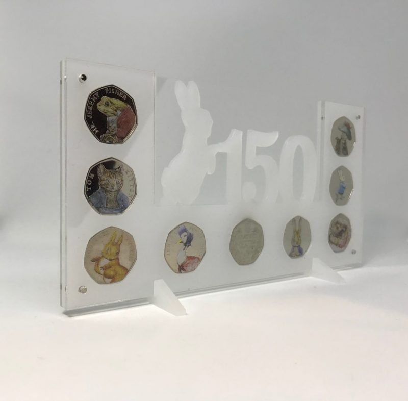 Beatrix Potter Coins Uncirculated, 9 Coin Collection 50p Brilliant Uncirculated in Display - Image 2