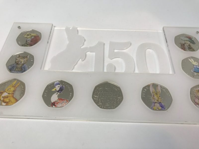 Beatrix Potter Coins Uncirculated, 9 Coin Collection 50p Brilliant Uncirculated in Display - Image 6