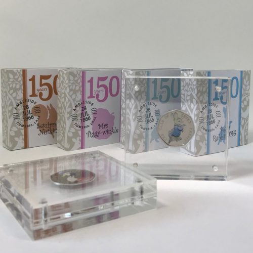 2016-2018 Beatrix Potter Peter Rabbit Collection 50p, Silver Proof Style Display (13 Coins)