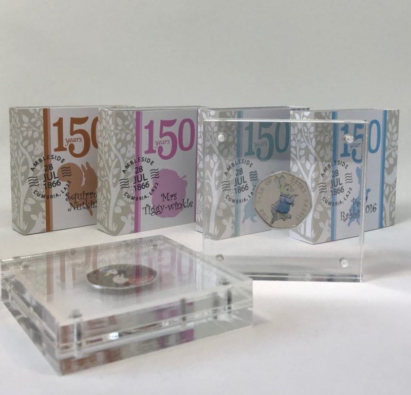 Beatrix Potter Collection 2016 50p Coins in Silver Proof Style Display