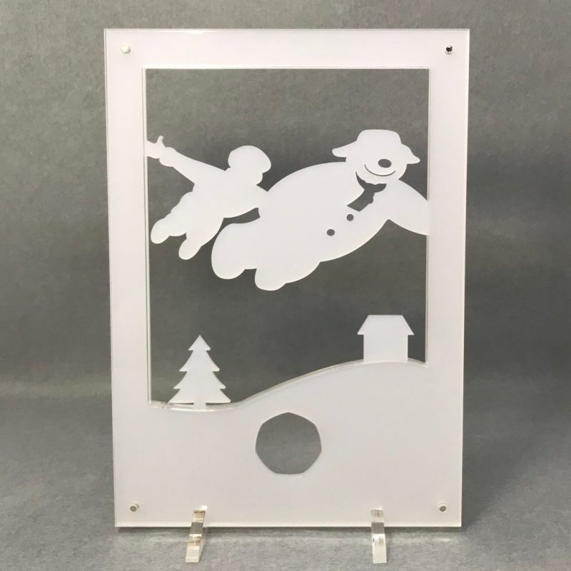 Snowman and Snowdog 50p Coin Display, Acrylic Coin Stand. For Isle of Man Christmas Coin - Image 4