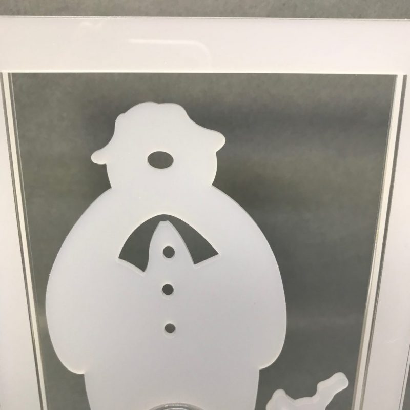 Snowman and Snowdog 50p Coin Display, Acrylic Coin Stand. For Isle of Man Christmas Coin - Image 6