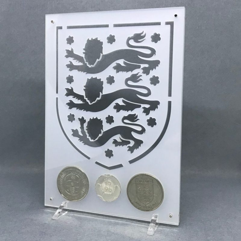 1996 two pound £2 Coin Football EURO 96, 3 Lions Coin Display - Image 6