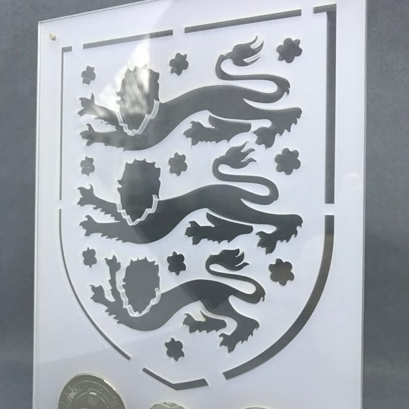 1996 two pound £2 Coin Football EURO 96, 3 Lions Coin Display - Image 3