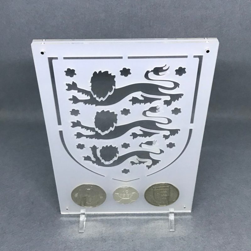 1996 two pound £2 Coin Football EURO 96, 3 Lions Coin Display - Image 4