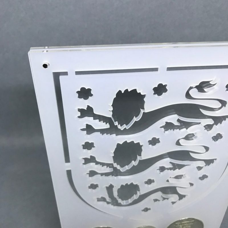 1996 two pound £2 Coin Football EURO 96, 3 Lions Coin Display - Image 7