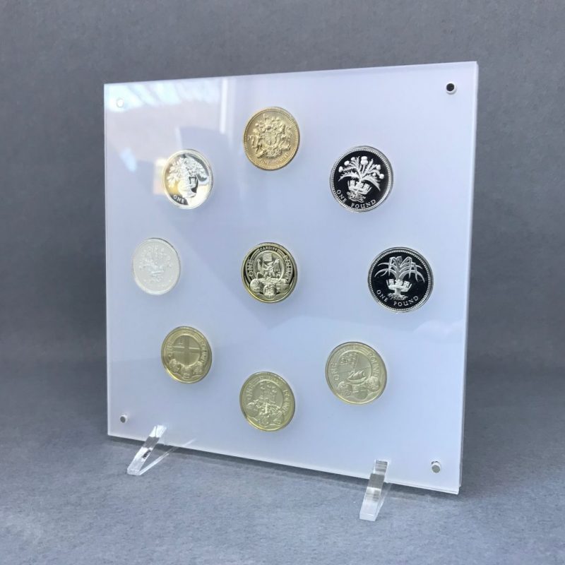 Acrylic Coin Display - 50p, £1 and £2 - ideal for proof or silver proof - Image 3
