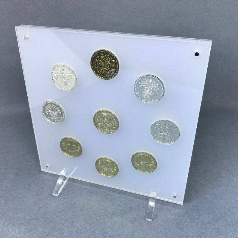 Acrylic Coin Display - 50p, £1 and £2 - ideal for proof or silver proof - Image 5