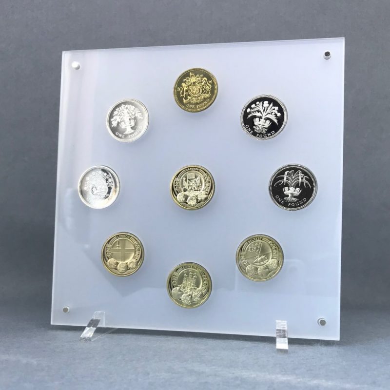 Acrylic Coin Display - 50p, £1 and £2 - ideal for proof or silver proof - Image 8