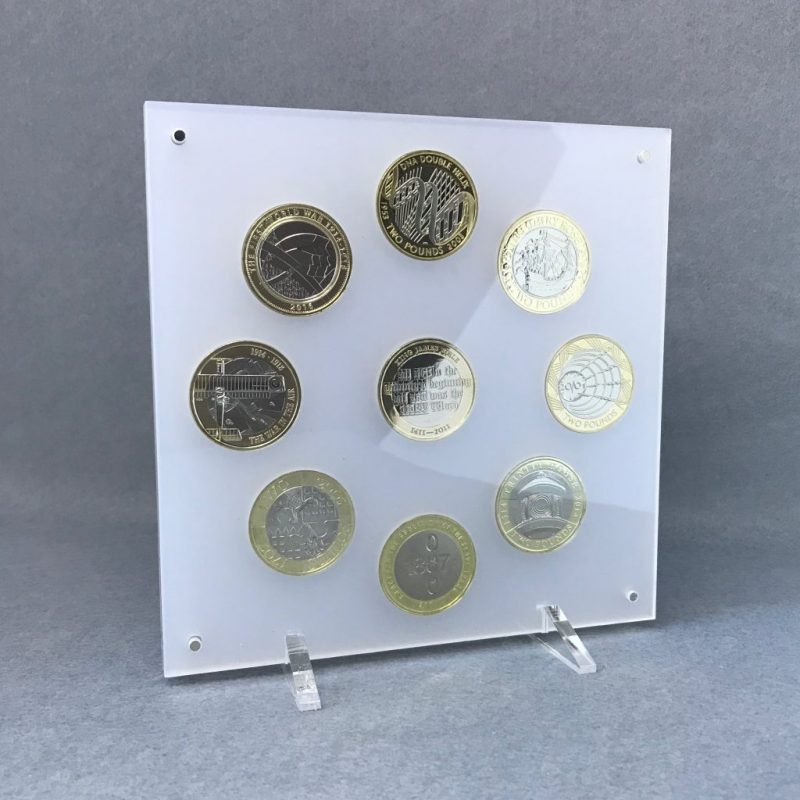 Acrylic Coin Display - 50p, £1 and £2 - ideal for proof or silver proof - Image 7