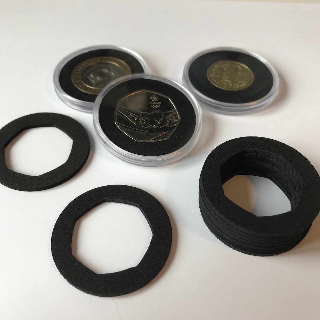 Foam Inserts for £2 £1 50p 10 x Coin Capsules 