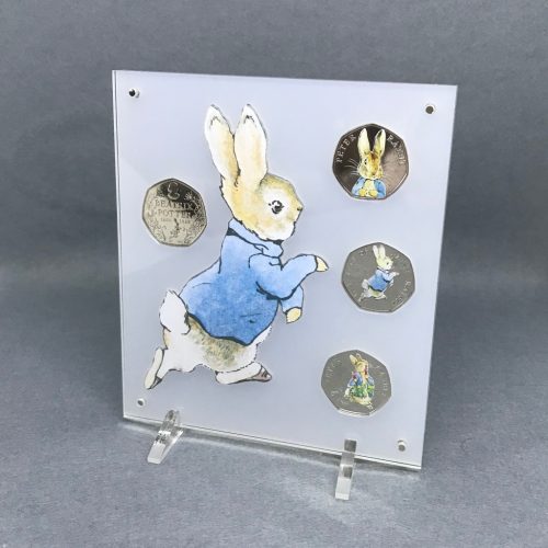 Peter Rabbit 2018 50p, Beatrix Potter Collection Coin Display Frosted