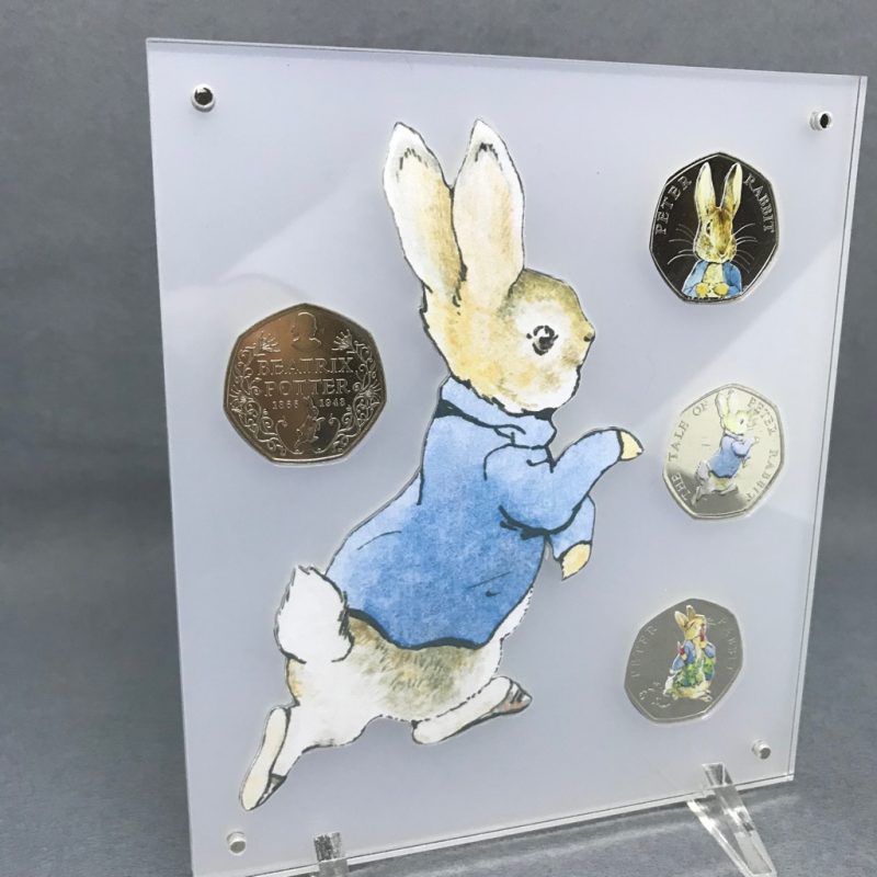 Peter Rabbit 2018 50p, Beatrix Potter Collection Coin Display Frosted - Image 2