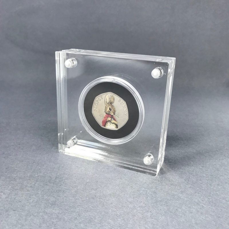 Flopsy Bunny BU 50p Coin 2018 Beatrix Potter, Silver Proof Style Display - Image 3