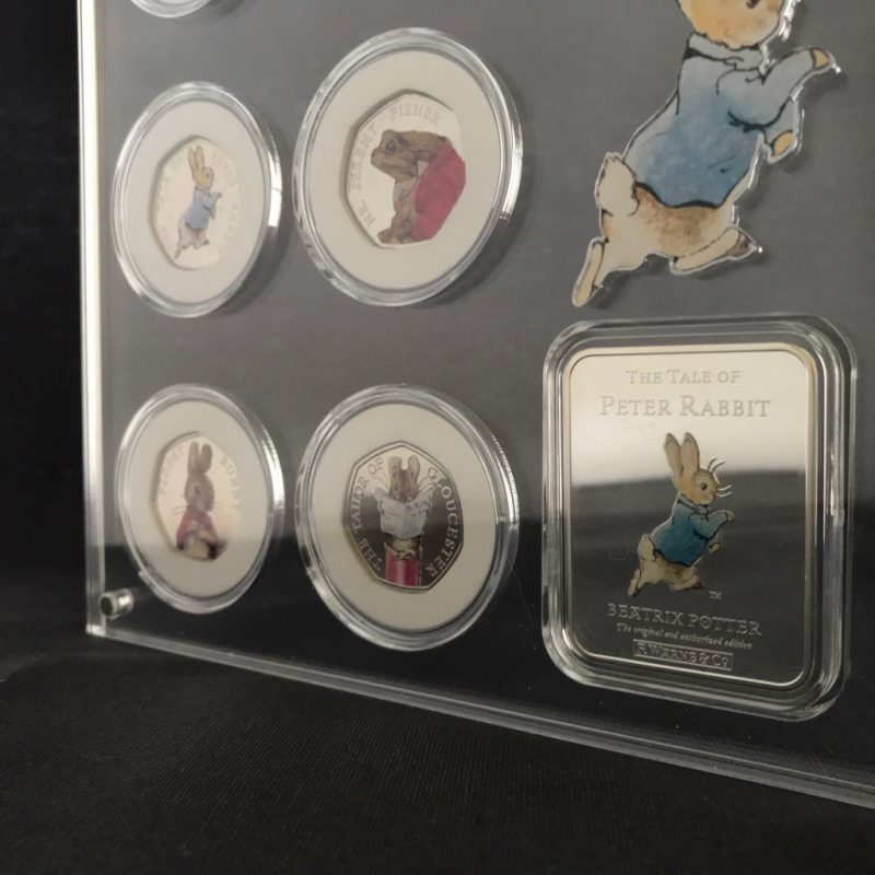 Peter Rabbit Ingot and Coin Display, Beatrix Potter Collection Perspex Display - Image 3