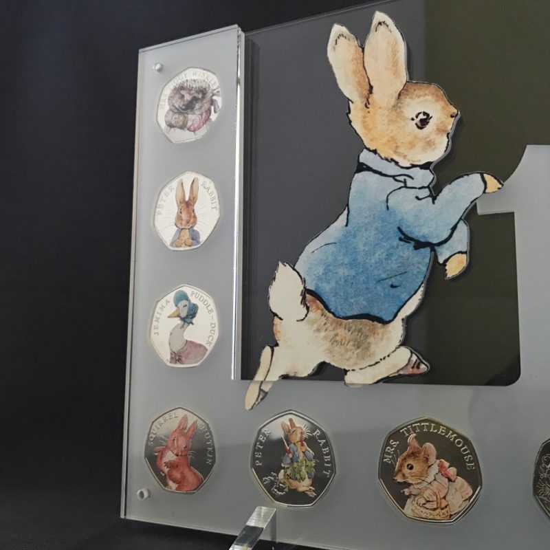 Peter Rabbit Beatrix Potter Collection 50p Perspex Coin Display - Image 7