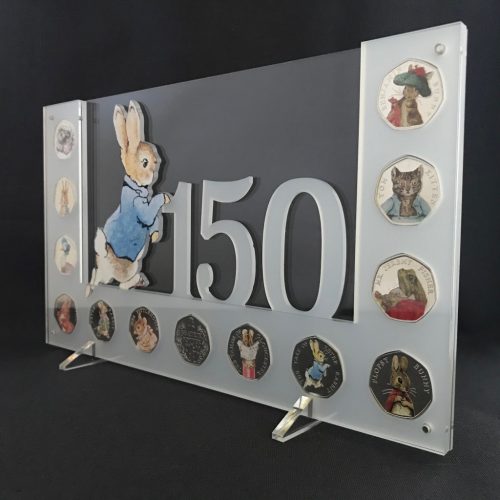 Peter Rabbit Beatrix Potter Collection 50p Perspex Coin Display
