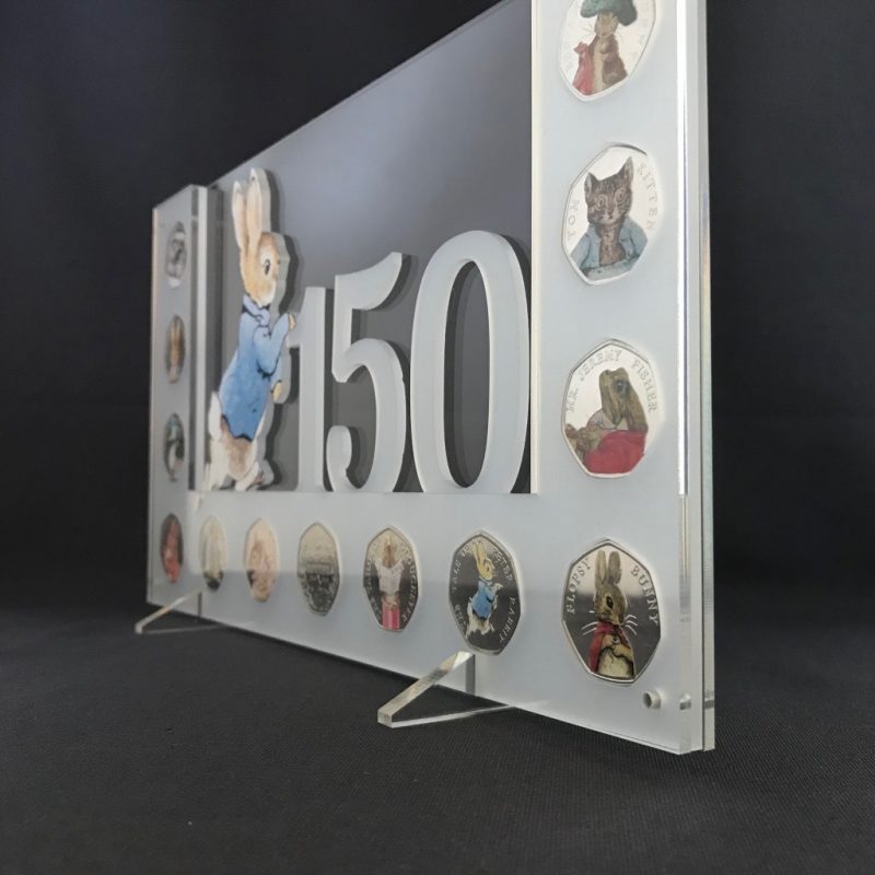 Peter Rabbit Beatrix Potter Collection 50p Perspex Coin Display - Image 2