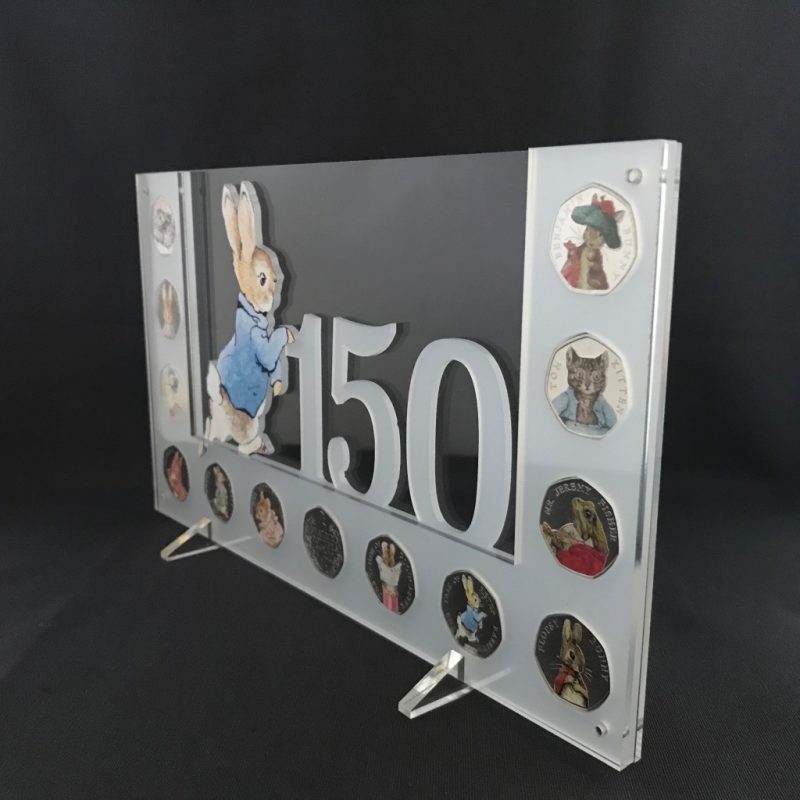 Peter Rabbit Beatrix Potter Collection 50p Perspex Coin Display - Image 6