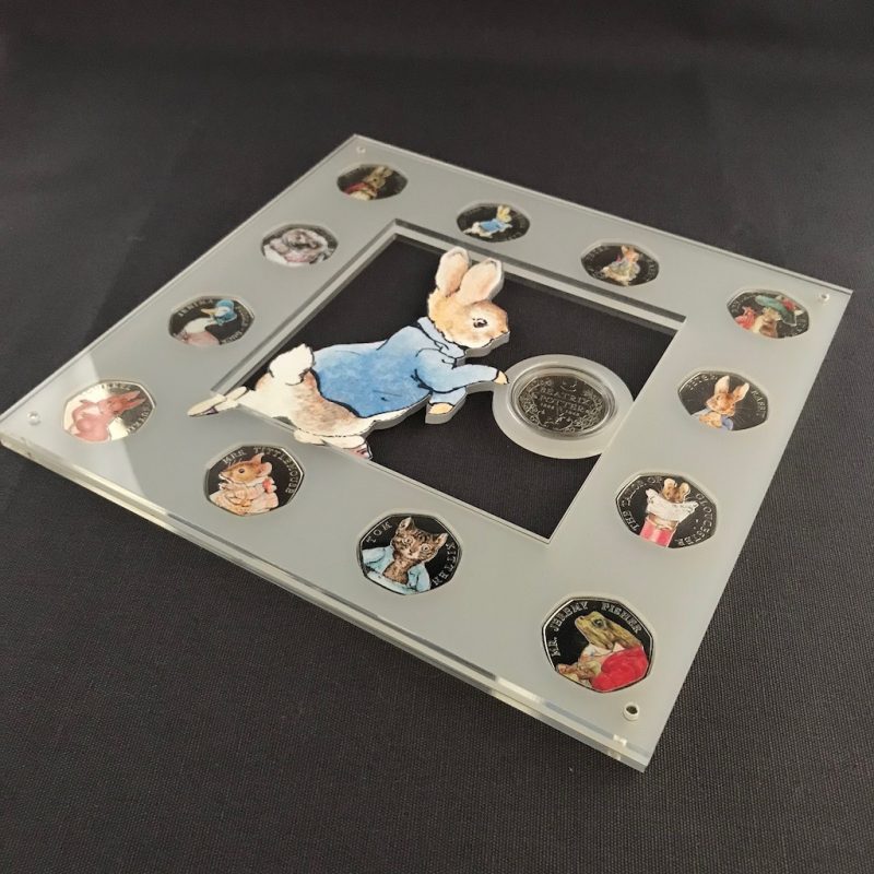 FREE Beatrix Potter Decal Stickers Complete Set + 13 Coin Peter Rabbit Acrylic Display - Image 6