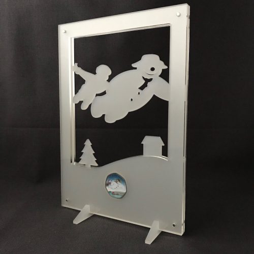 Snowman 2018 50p Coin Display, Acrylic Coin Stand (No Coin)