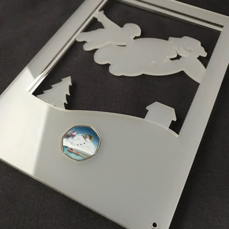 Snowman 2018 50p Coin Display, Acrylic Coin Stand (No Coin) - Image 2