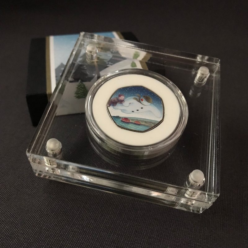 The Snowman 2018 50p Acrylic Coin Display (DISPLAY ONLY)