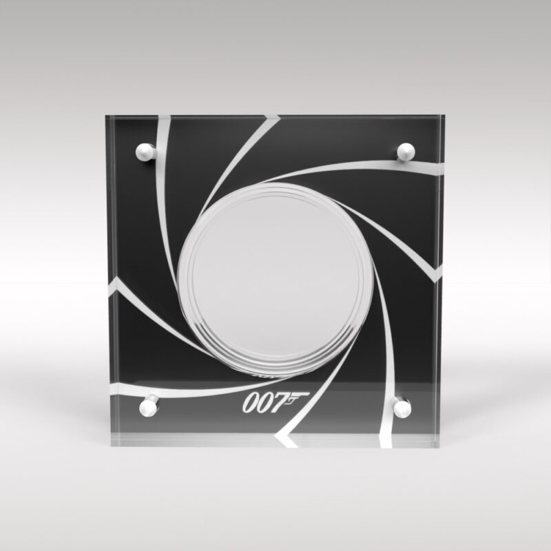 60 Years of James Bond Coin and Acrylic Display Case Holder - Image 6