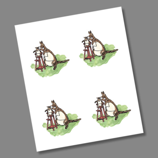 Winnie the Pooh Kanga and Roo 2022 Collection 50p Coin Decal Stickers