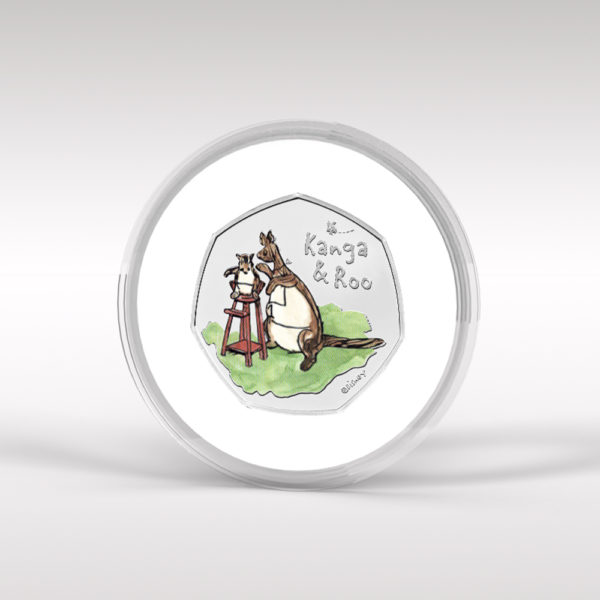 Kanga and Roo 50p Royal Mint Coin BU Coloured Decal