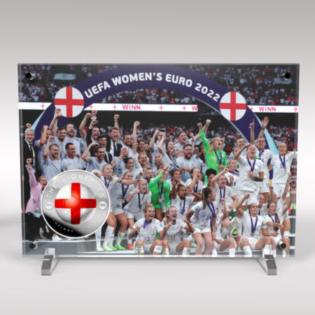 Lioness Euro 2022 Winners Commemorative Coin and Display