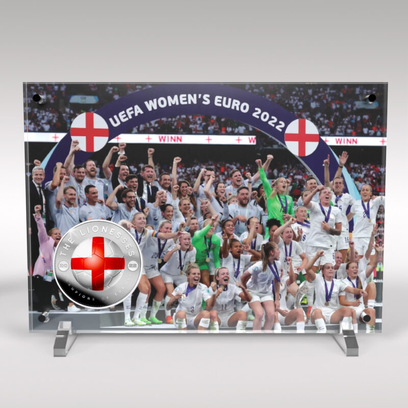 Lioness Euro 2022 Winners Commemorative Coin and Display