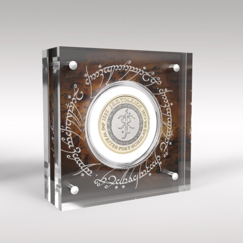 Lord of the Rings JRR Tolkien £2 Coin and Perspex Display Case Holder