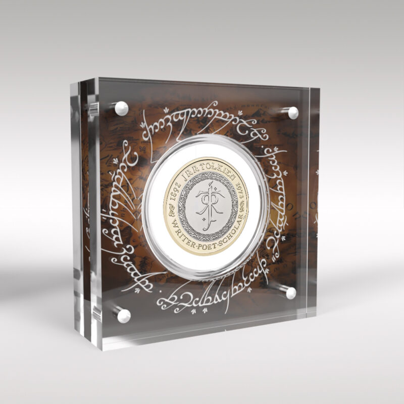 Lord of the Rings JRR Tolkien £2 Coin and Perspex Display Case Holder