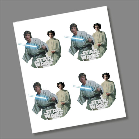 Star Wars 50p Coin 3 Luke Skywalker 2023 Coin Decal Stickers