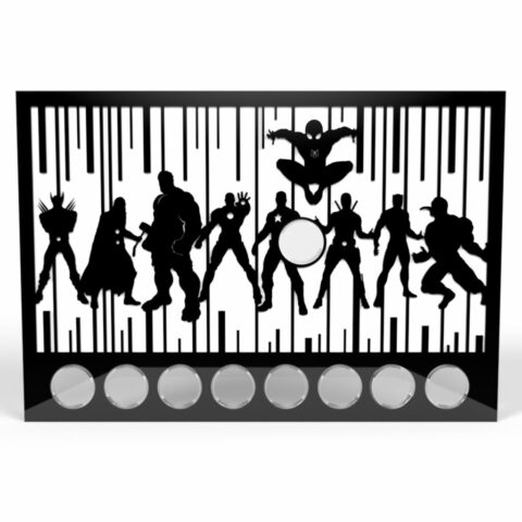 9 Coin Tuvalu Marvel Series 1oz Silver Coin Acrylic Display Holder