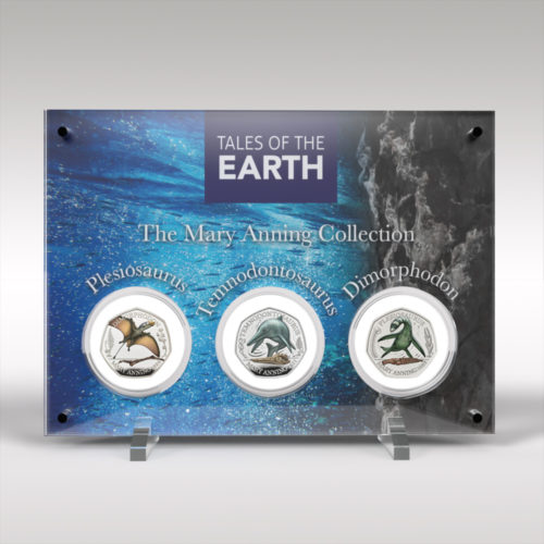 Tales of the Earth Mary Anning Collection 50p 3 Coin Collection Display