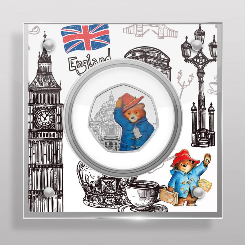 50p Metallic Decal in Display - Choose your coin design