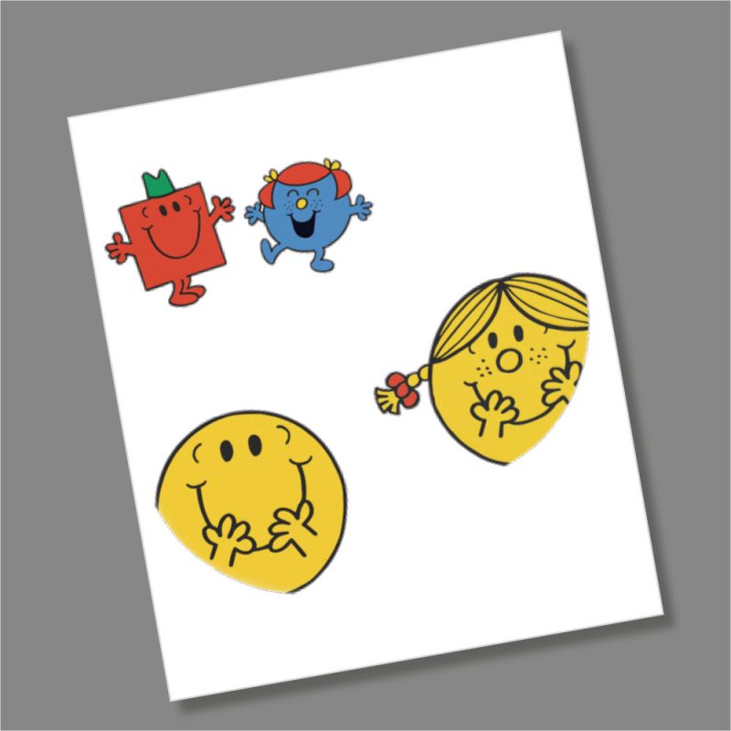 Mr Men and Little Miss £5 Coin Coloured Decal Stickers