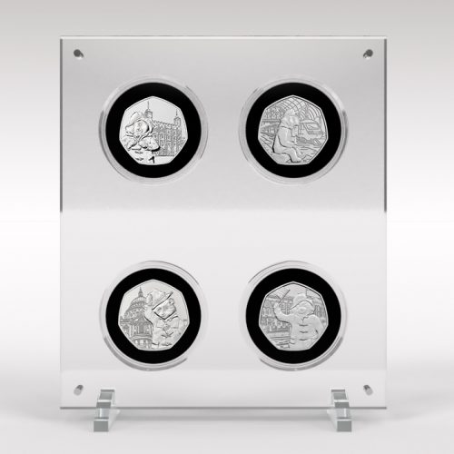 Paddington Royal Mint 50p 4 Coin Collection Perspex/Acrylic Display