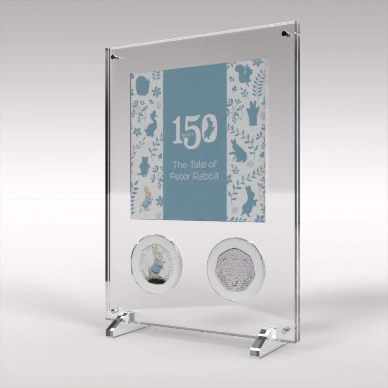 Personalised Peter Rabbit Beatrix Potter 50p Coin Display - Image 2