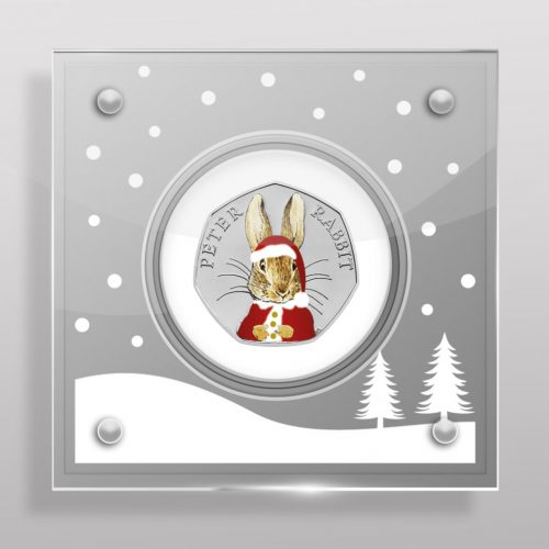 Peter Rabbit Christmas 2016 Royal Mint 50p Coin Display