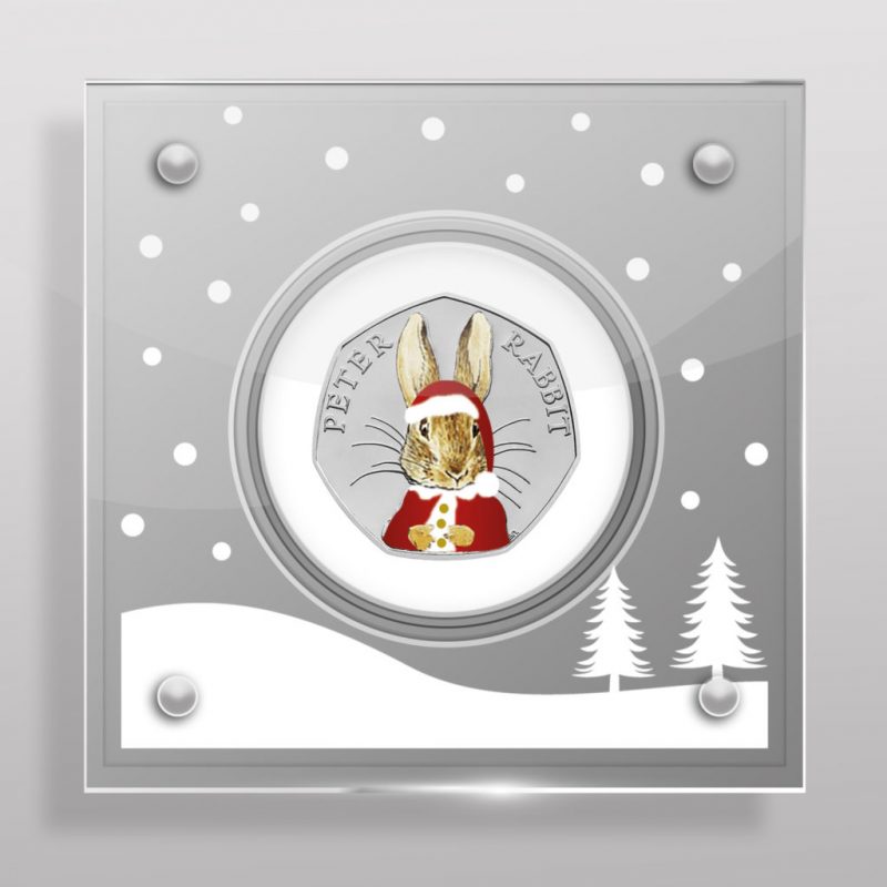 Peter Rabbit Christmas 2016 Royal Mint 50p Coin Display