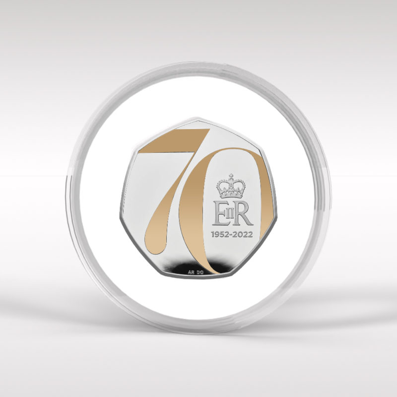 The Platinum Jubilee UK 50p Coin 2022 Brilliant Uncirculated - Image 2