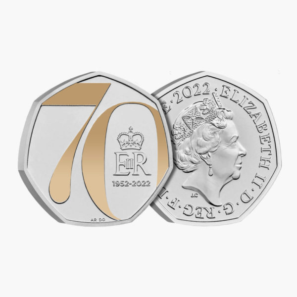 The Platinum Jubilee UK 50p Coin 2022 Uncirculated