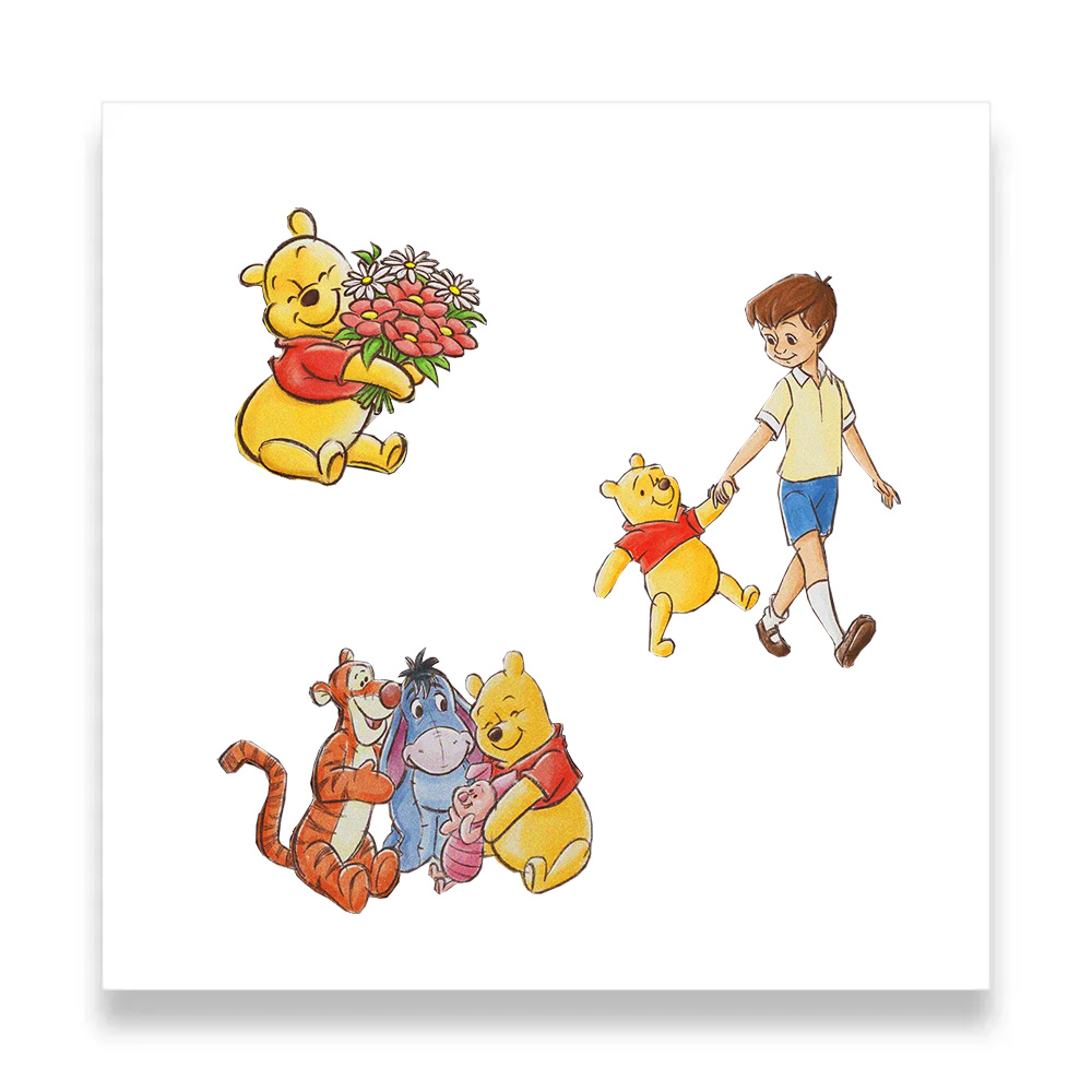 Winnie the Pooh 2026 50p Coin Decal Stickers Cutout
