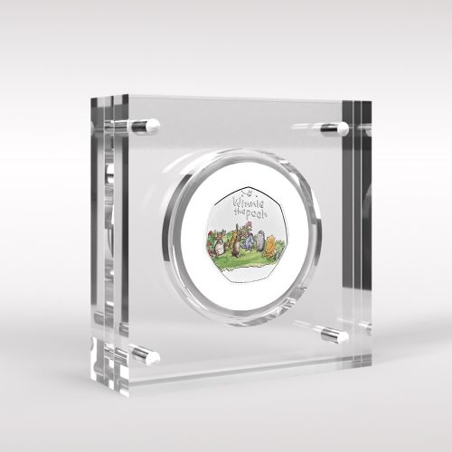 Winnie the Pooh and the Gang 50p Royal Mint Coin BU Coloured Decal Display