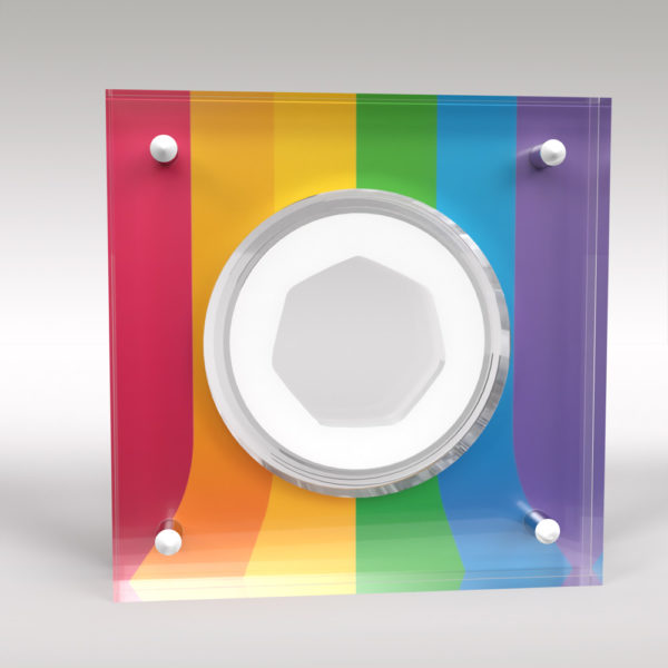 Royal Mint Pride 50p Coin Acrylic Capsule Display Case