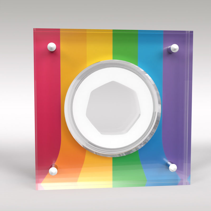 Royal Mint Pride 50p Coin Acrylic Capsule Display Case