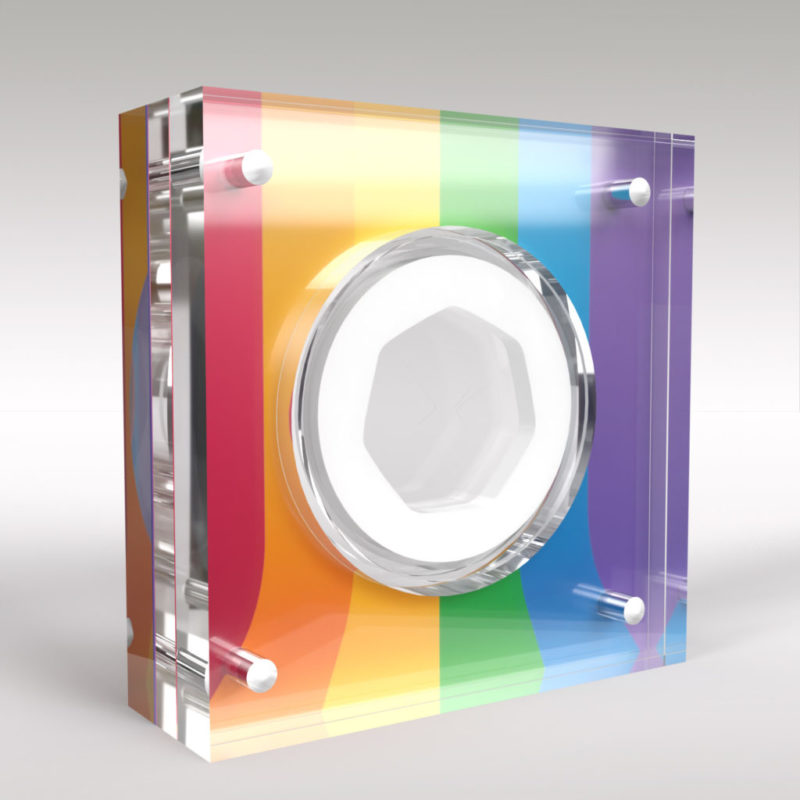 Royal Mint Pride 50p Coin Acrylic Capsule Display Case - Image 2